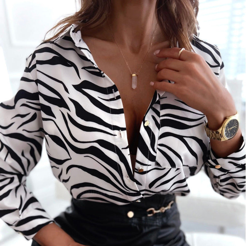 Wholesale Regular Digital Printed Baroque Cardigan Spring and Autumn Elegant Long Sleeve Shirt for Women